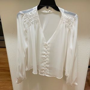 Millau LF White Blouse Size Small